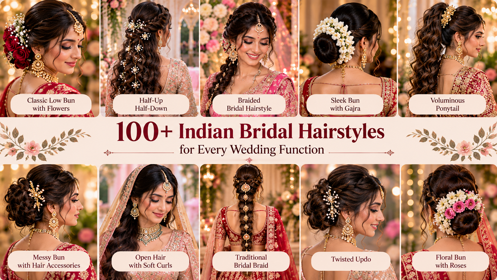 100+ Indian Bridal Hairstyles for Every Wedding Function