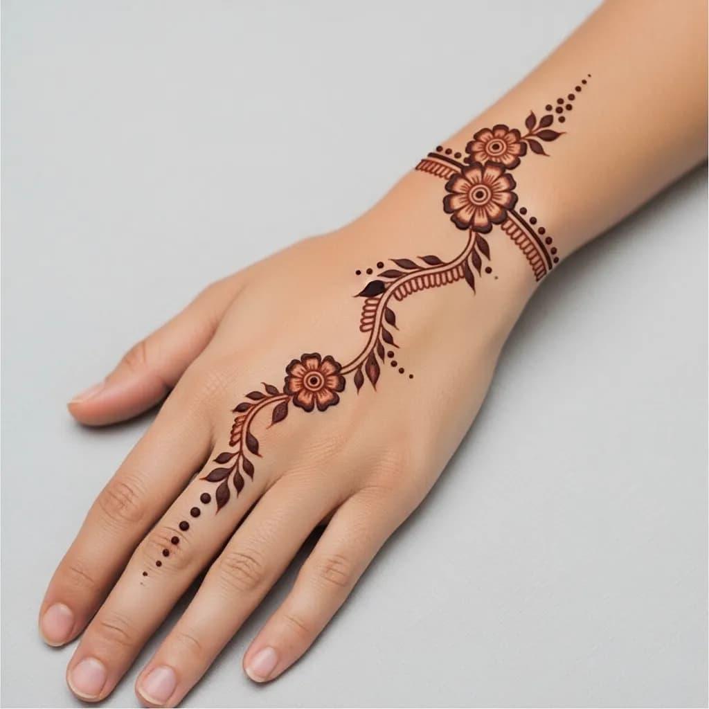 Very Easy Back Hand Mehndi Designs