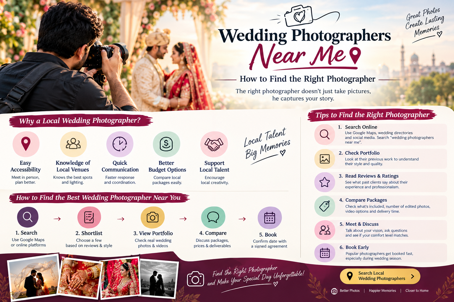 Wedding Photographers Near Me: How to Find the Right Photographer