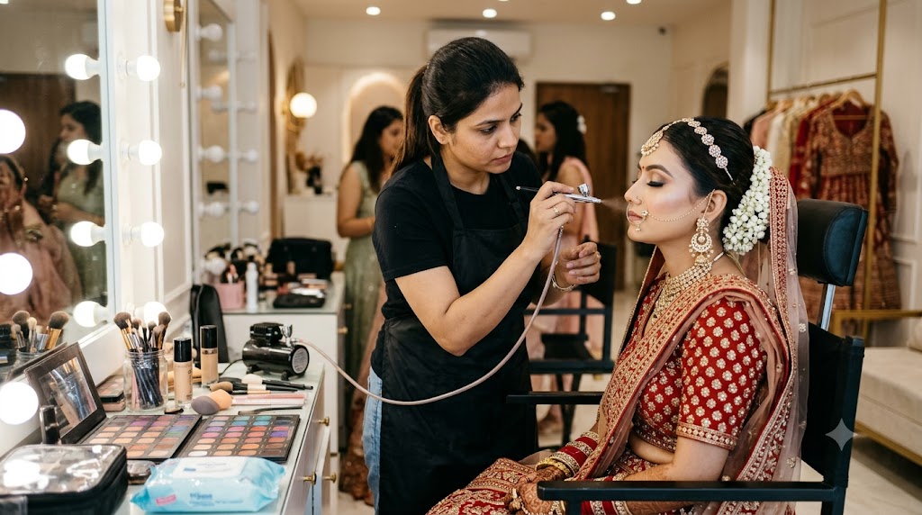 Airbrush Bridal Makeup in Lucknow: Is It Right for Your Wedding?